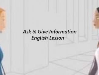 Information of Ask & give in English Lesson