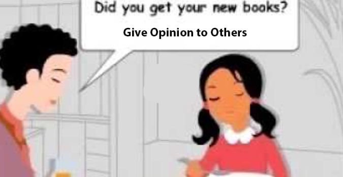 Give opinion to others