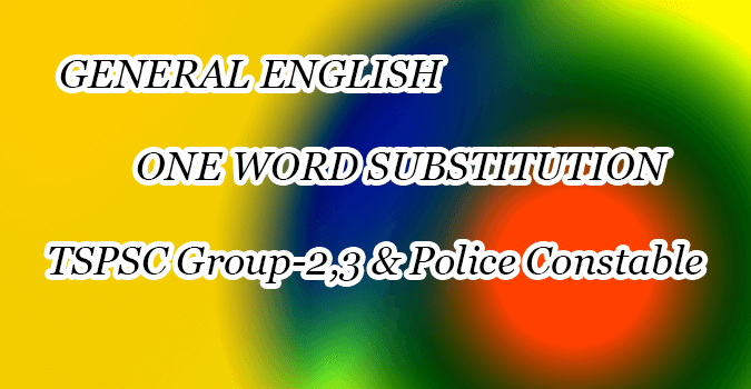 one word substitution, general english