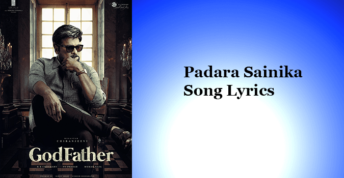 padara sainika song in Telug and English God Father Movie